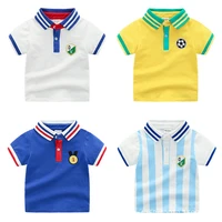 school style kids summer clothes footbal acitve boys polo t shirts toddler tops tees childrens clothes