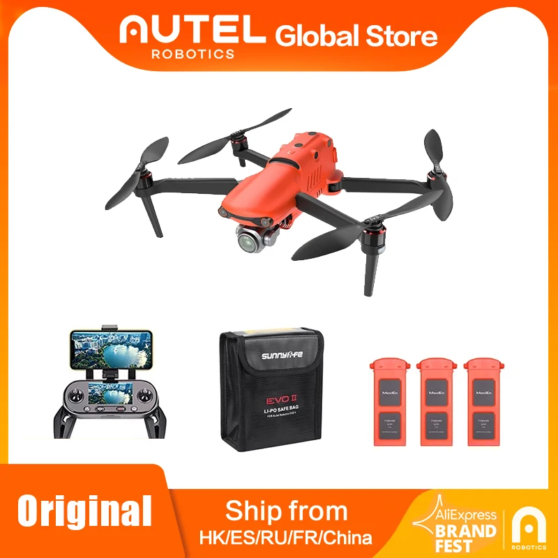 

Autel Robotics EVO II/Pro 8K 6K HD Camera Drone 3-Axis Gimbal 9KM 40min Flight 60fps Wifi 2.4G GPS RC Quadcopter 7100mAh Battery