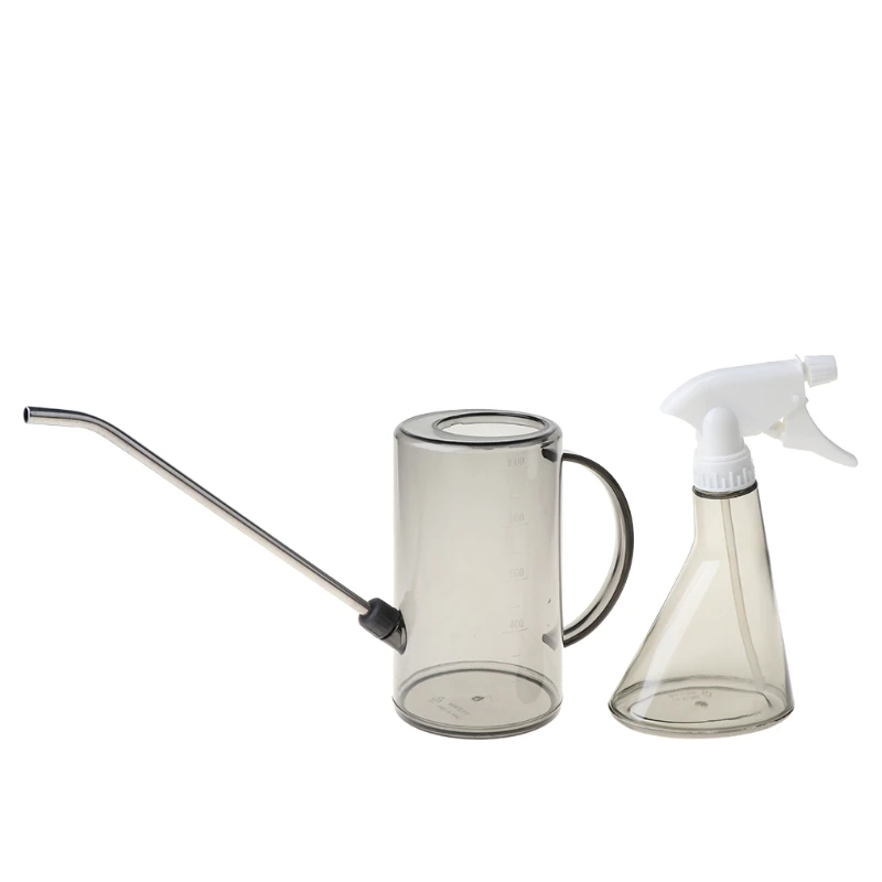 

1L Long Spout Watering Can Sprinkling Pot Mister Spray Bottle Set for Flowers Pl 425C