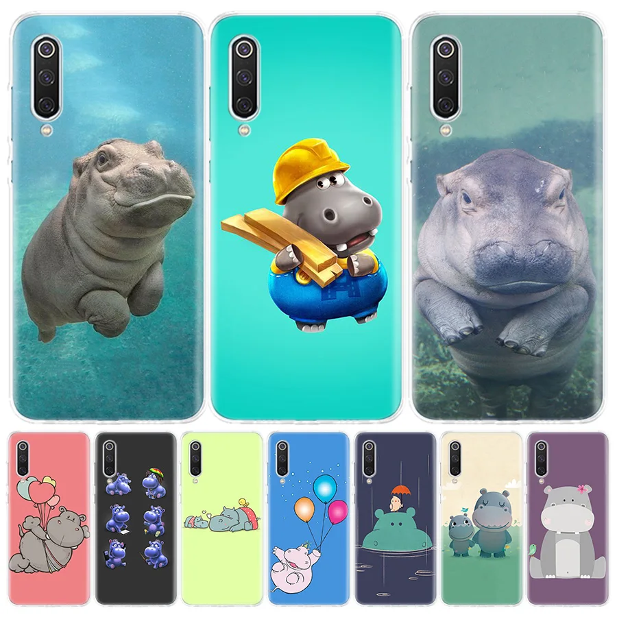 Милый чехол с картинкой животного-гиппопотама для Xiaomi Redmi Note 10S 11S 11T 11E 10 11 Pro 9S 9T 5G 9 8T 8 7 6 5A 5 из мягкого материала