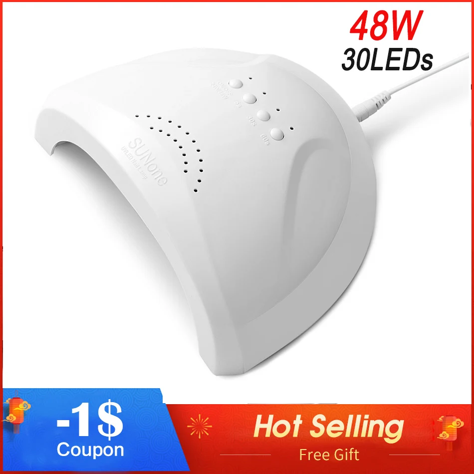 Светодиодный УФ светильник для сушки ногтей лампа гель лака 48 Вт светодиодный