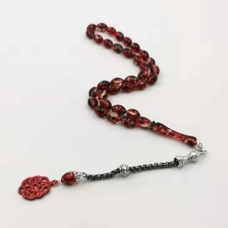 Специальный красный резиновый мужской браслет Tasbih 33 prayerbeads Исламский подарок для