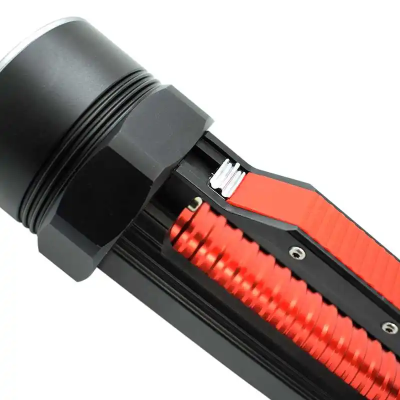 Bestellen 10000 Lumen Tauchen Taschenlampe LED Unterwasser Jagd Taschenlampe High Power Licht Wasserdichte Taschenlampen 26650 Wiederaufladbare Lampe