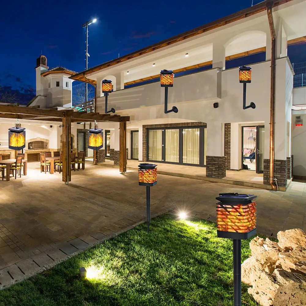 Солнечный Фонари для дома и улицы фонари на солнечных батареях 12LED Мерцающие