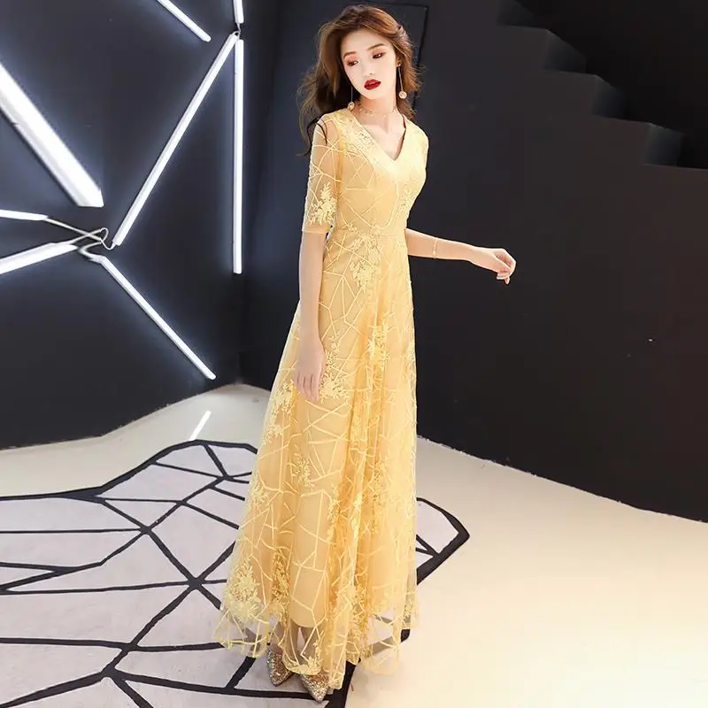 Золотистое свадебное платье новинка 2019 атласное длинное вечернее на шнуровке