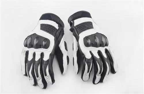 

Motorcycle Racing Black Glove Dain Leather Riding Gloves