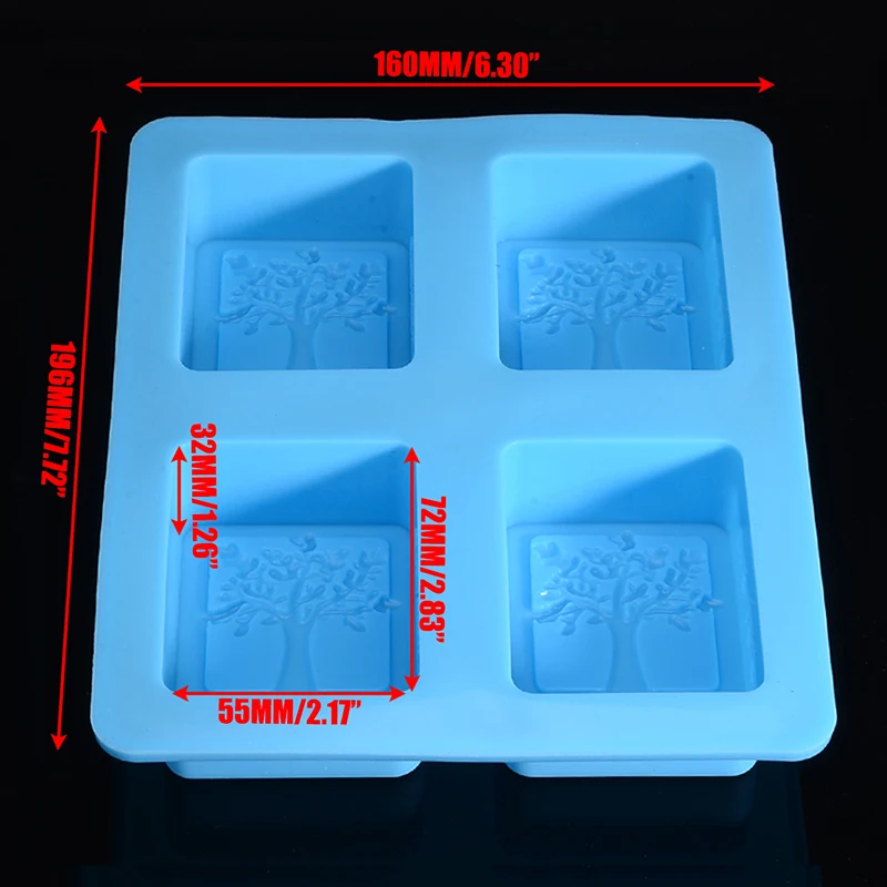 Силиконовая детская мыло ручной работы форма &quotдеревья&quot узор торт для