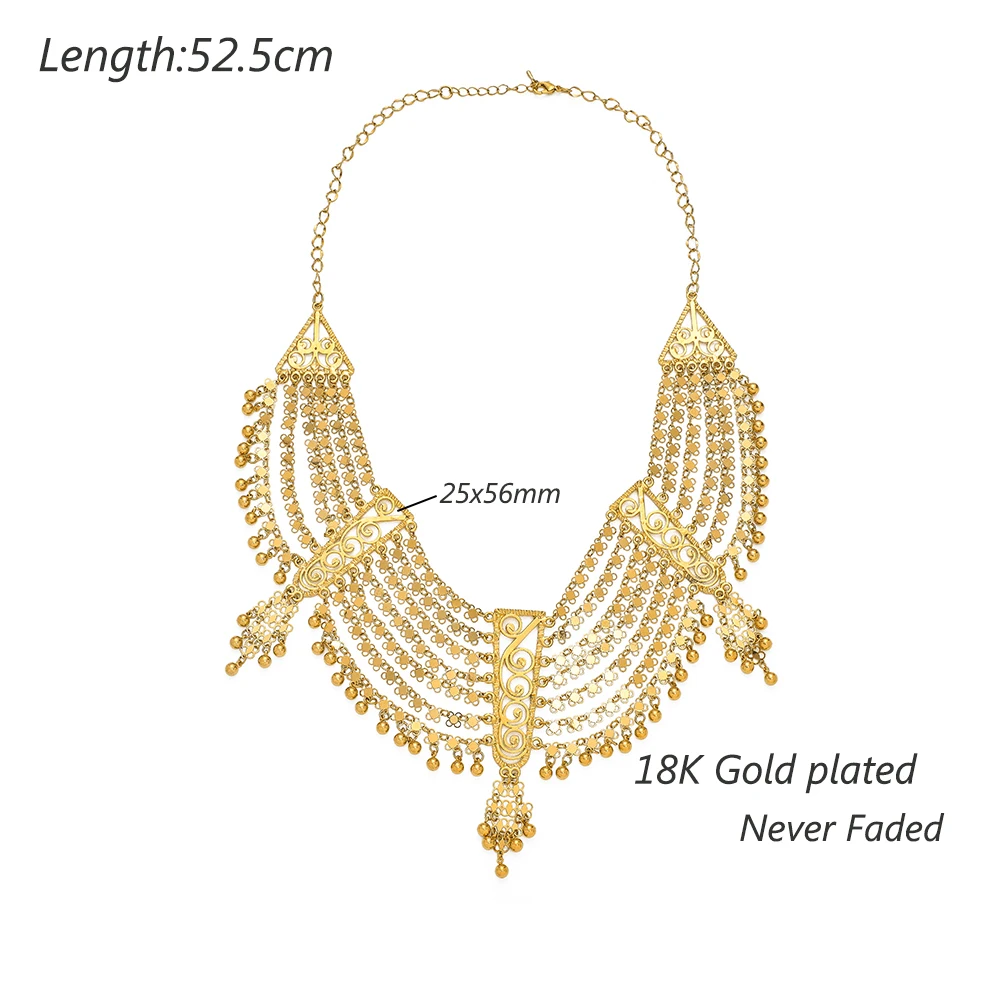 Ожерелье золотого цвета для женщин Арабская Персия Дубай день рождения