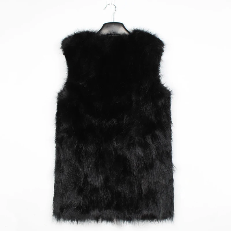 Autumn Winter Women Faux Fur Vest Women's Sleeveless Jacket with Pockets Black Fashion Plus Size Slim Femme Outwear | Женская одежда