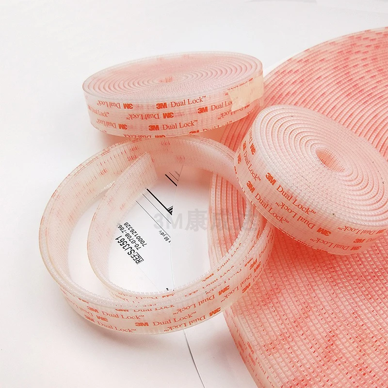 

3M Velcros Adhesivo Dual Lock SJ3550 Black and SJ 3560Transparent Mushroom Reclosable Fastener Tape