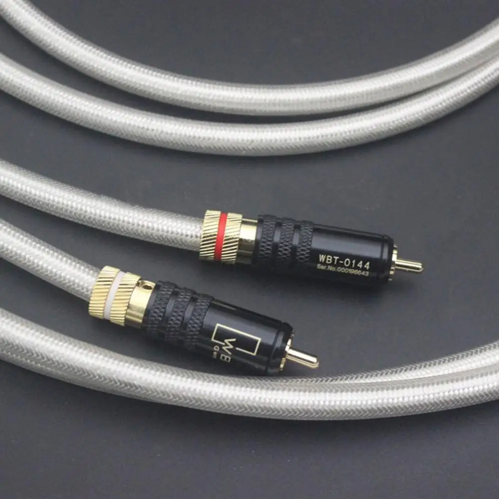 Colleimage Hiif WBT 0144 Позолоченные разъемы RCA посеребренные соединительные аудио