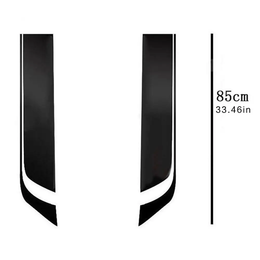 

2pcs Racing Sports Vinyl Car Hood Decals Bonnet Decoration Stickers Car Hood Stickers Striped Stickers Cover Decoration