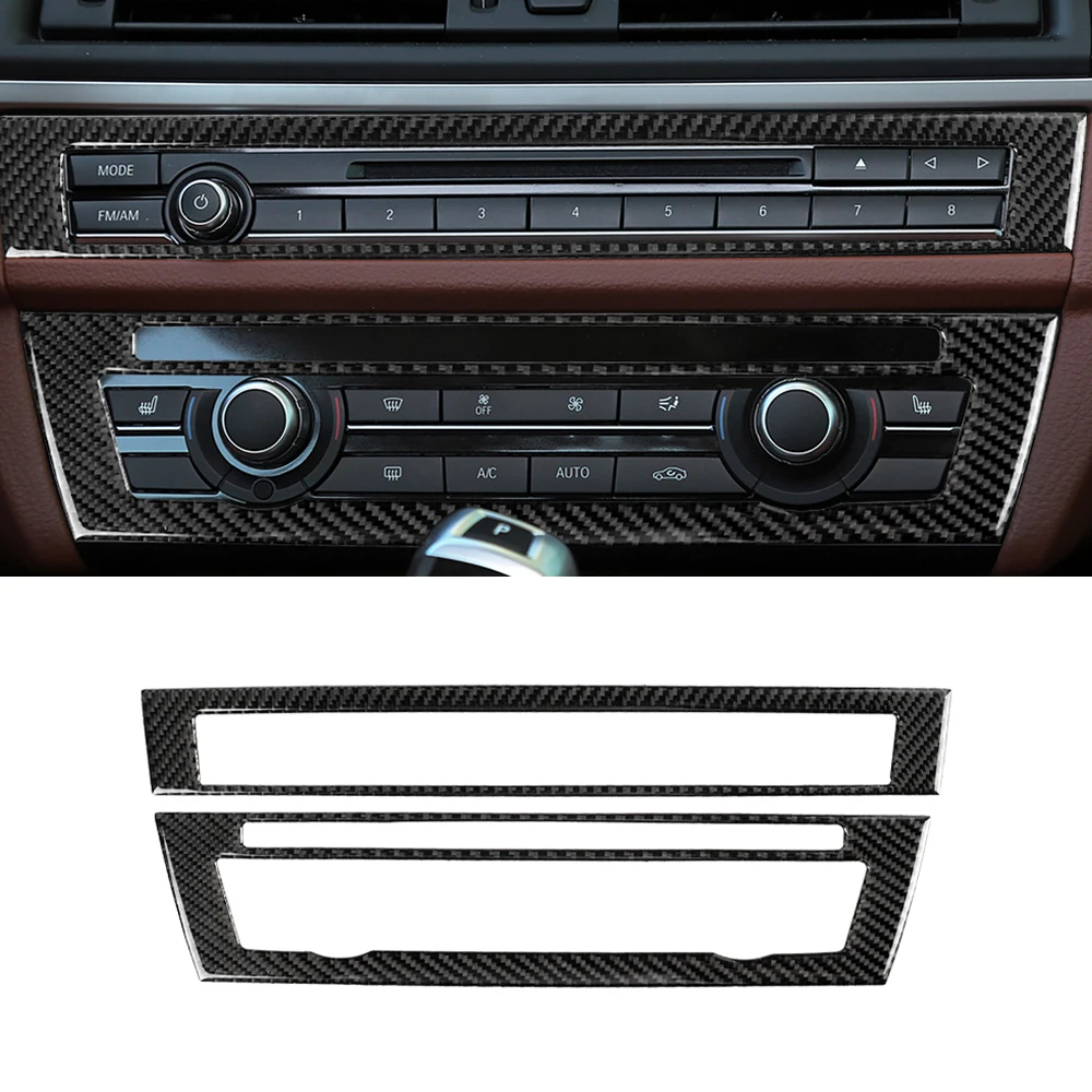 

for BMW 5 Series F10 2011-2017 Center Console CD Control Panel Decoration Cover Trim Sticker Carbon Fiber Car Inner Accessories