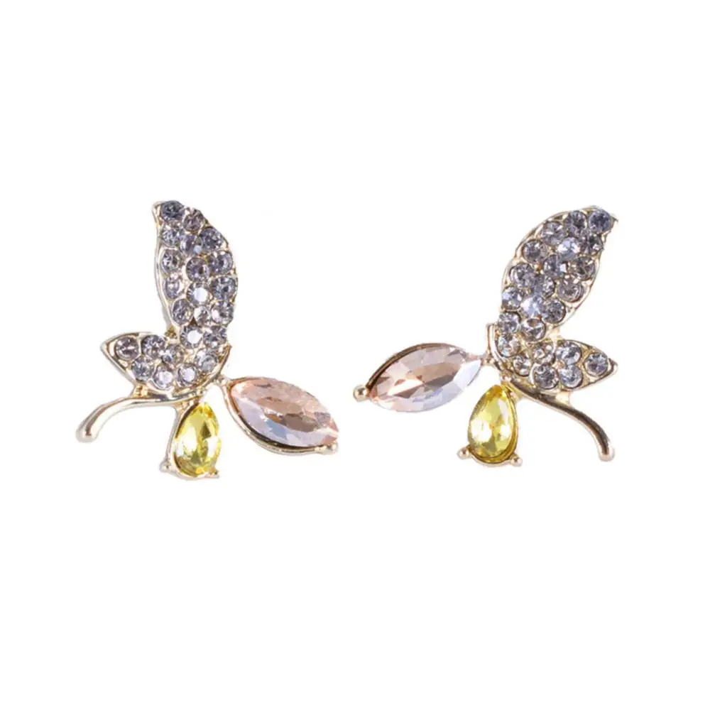 

Fashionable Women Butterfly Rhinestone Stud Earrings Sweet Party Jewelry Gift