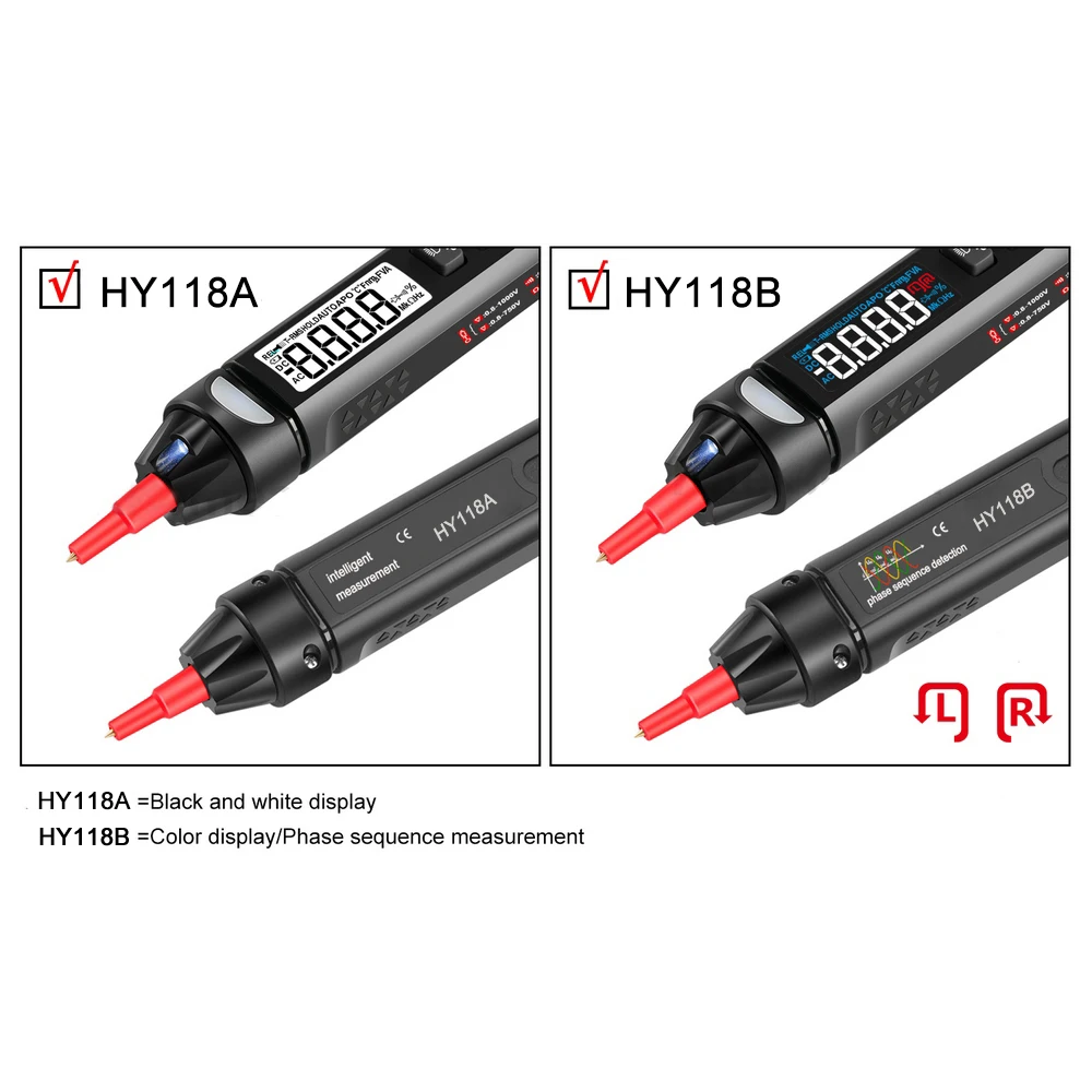 Portable Digital Multimeter Auto Intelligent Sensor Pen Tester 6000 Counts NonContact Voltage Meter Multimetre Polimetro | Инструменты