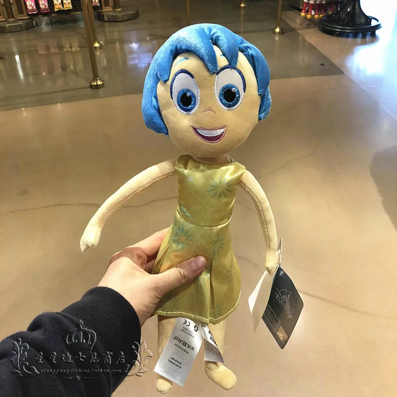 

Original Disney Movie Inside Out Cartoon Figure Joy Plush Toy Soft Stuffed Kawaii Beauty Doll Kids Gift 30cm