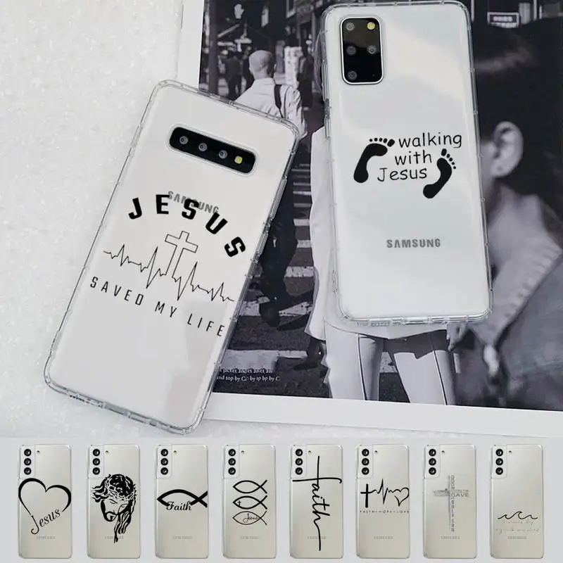 

Faith Christian Religious Jesus Phone Case For Samsung A 10 20 30 50s 70 51 52 71 4g 12 31 21 31 S 20 21 plus Ultra