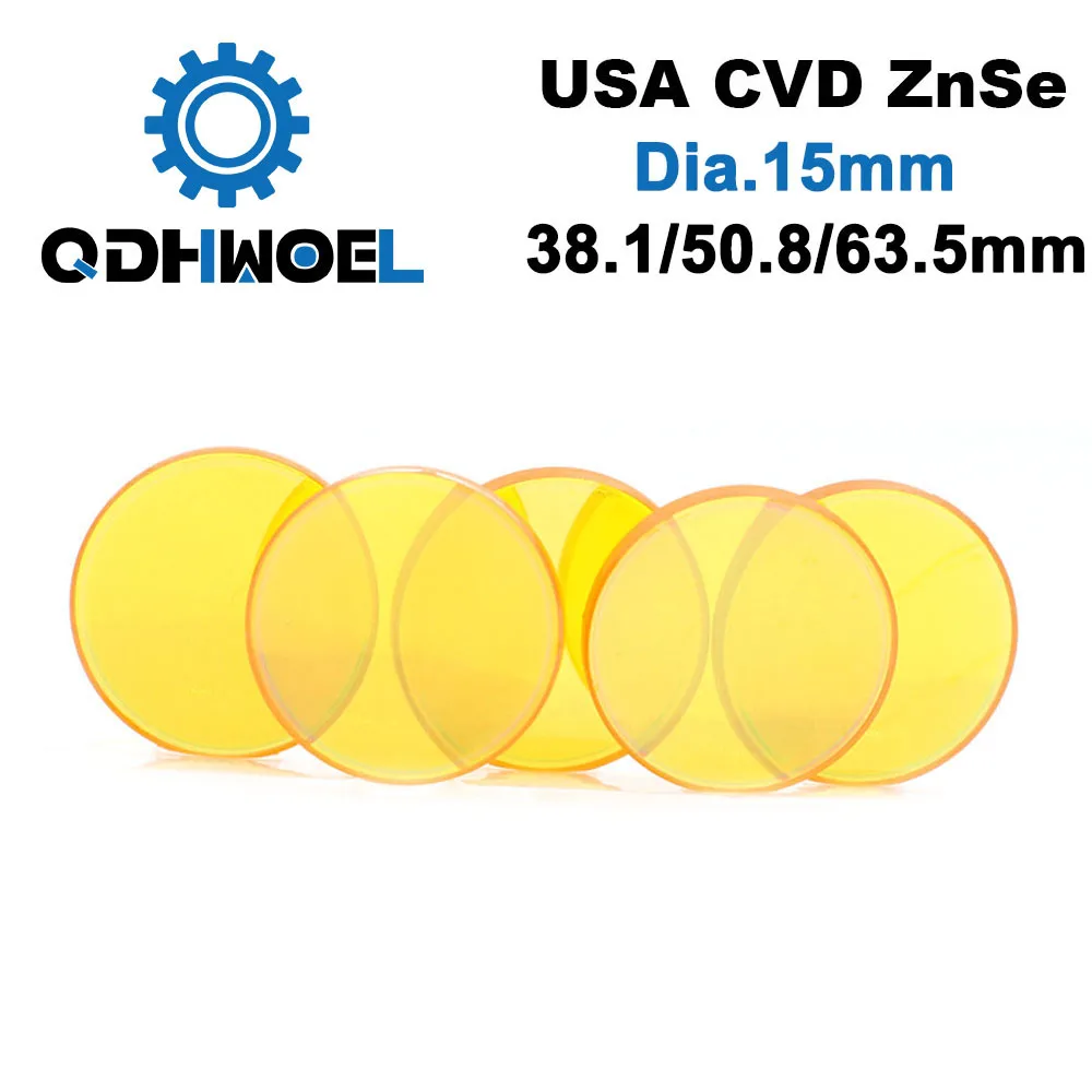 Лазерный фокус США CVD ZnSe диаметр объектива 15 FL 38 1 50 8 63 5 мм для Co2 лазерной