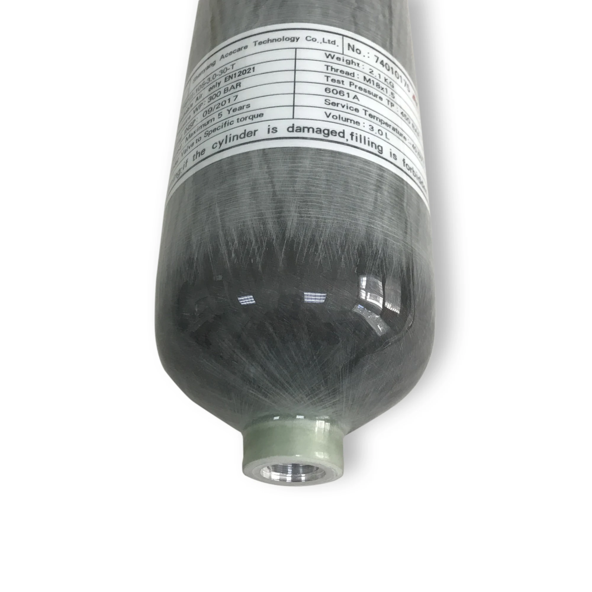 Баллон AC103 Acecare 3L CE 4500Psi HPA/PCP баллон из сжатого углеродного волокна для охоты