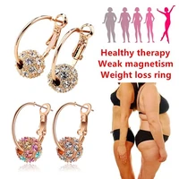 1 pair magnetic slimming earrings lose weight body relaxation massage slim ear studs patch health jewelry