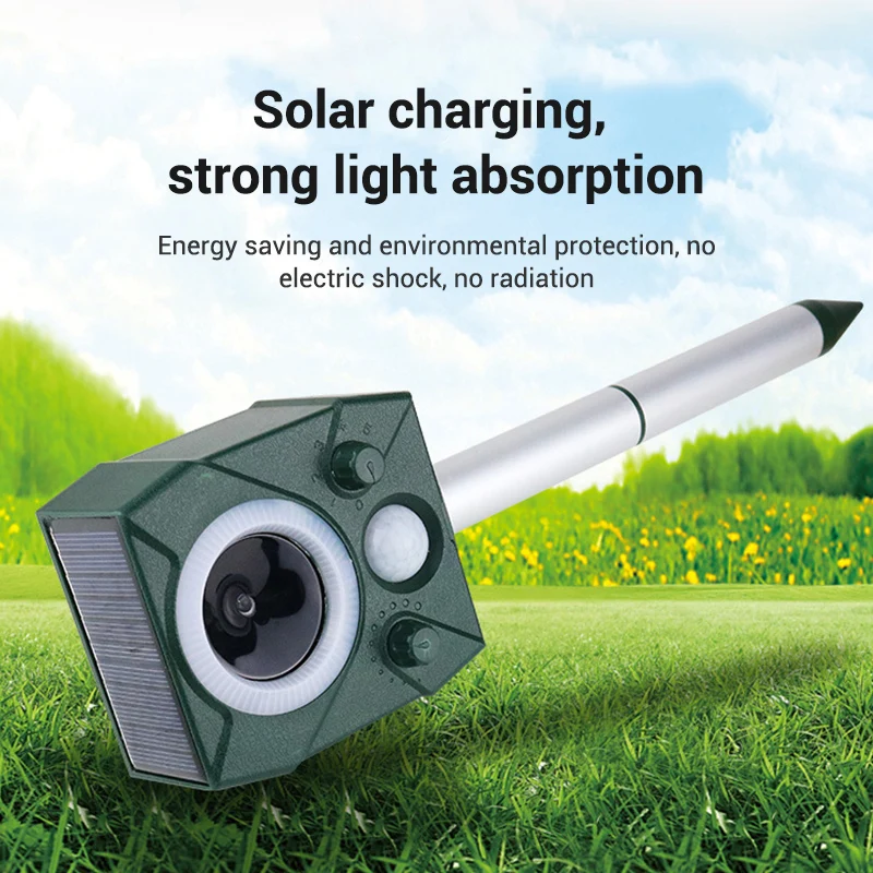 

Outdoor Repeller Solar Powered Motion Sensor Waterproof Repellent to Keep Farm Garden Safe CANQ889