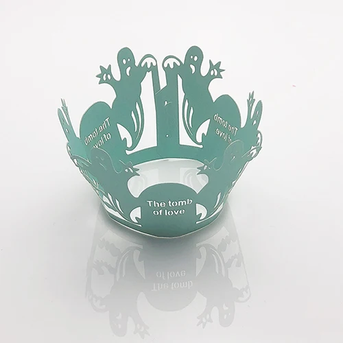 Tiffany Blue 50 шт. ведьма полые немного винограда кружевная лазерная резка обертка для кексов форма для порционной выпечки бутафория для Хэллоуина Декорации для хелоуин вечеринки принадлежности - Цвет: Tiffany Blue