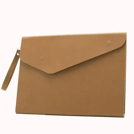 With Hand Strap Модная цветная кожаная папка А5 А4, Сумка для документов, Офисная папка, органайзер для документов с ремешком - Цвет: With Hand Strap