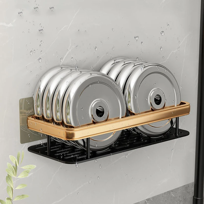 punch free wall mounted gold black bathroom shelf shelves shampoo shower storage rack hook organizer bathroom hardware set free global shipping