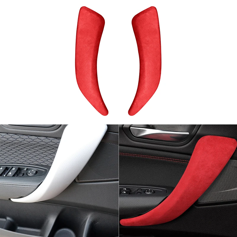 

For BMW F20 F21 F22 F23 2012-2019 1 Series 2 Series Real Alcantara Wrap Car Inner Door Handles Cover Trim Sticker Car-styling
