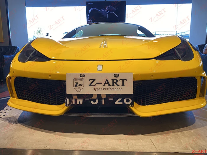 Z ART SC передний бампер и передняя крышка багажника для 458 Модифицированная тюнинг