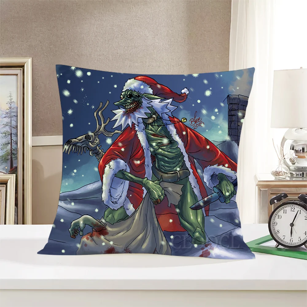 

CLOOCL Christmas Pillow Cover Cartoon Snowman Snowflake Christmas Tree 3D Print Cushion Cover Festival Home Textile