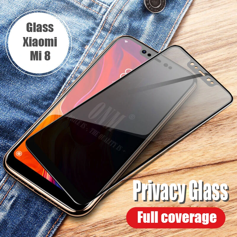 for Xiaomi Mi 8 Анти шпионское закаленное стекло для Xiaomi Mi 8/Pro Полное покрытие экрана протектор для Xiaomi Mi 8 SE/Lite защитная пленка - Цвет: for Xiaomi Mi 8