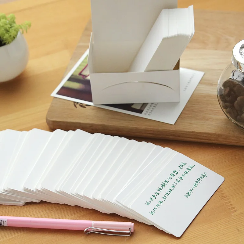 

8.9*5.3cm Black Color Blank Kraft Paper Message Card Notepad Memo Pads Bookmark Office Stationery 100Pcs/Box