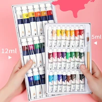 gouache pigment set 5ml12ml12 18 24 colors safe non toxic formaldehyde free individually packaged paste pigments
