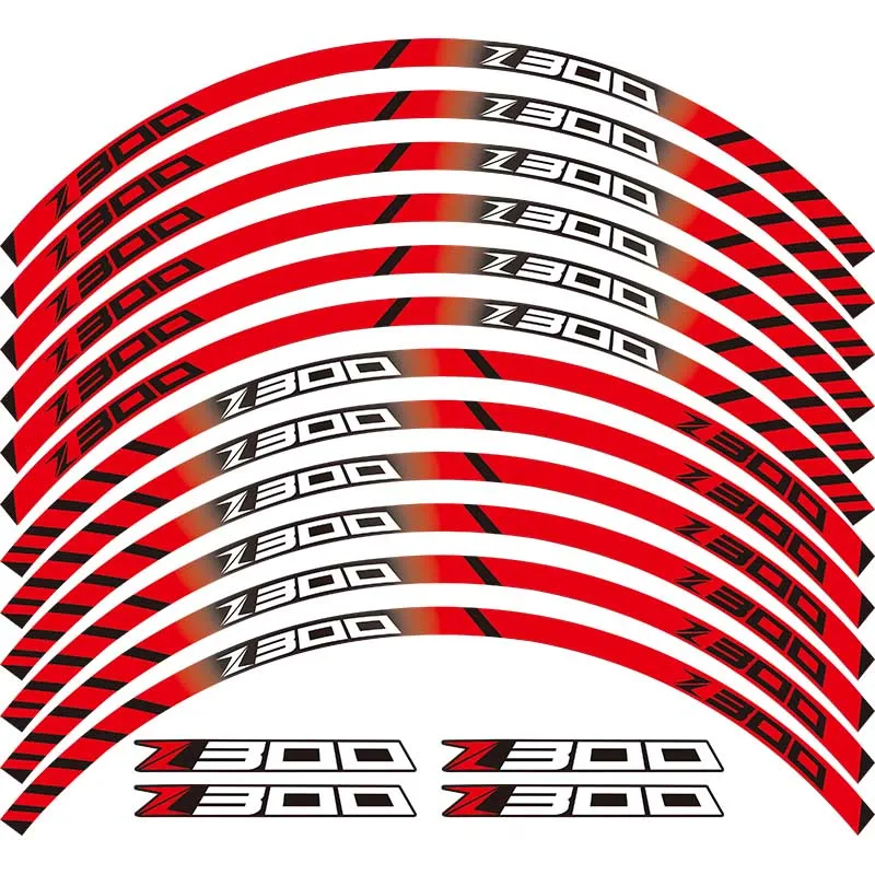 

motorcycle wheel decals Reflective stickers rim stripes For ALL kawasaki Z300