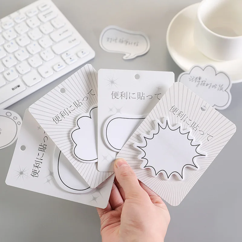 Simple Japanese dialog box series of sticky notes student creative hand account message stickers memo wall | Канцтовары для офиса