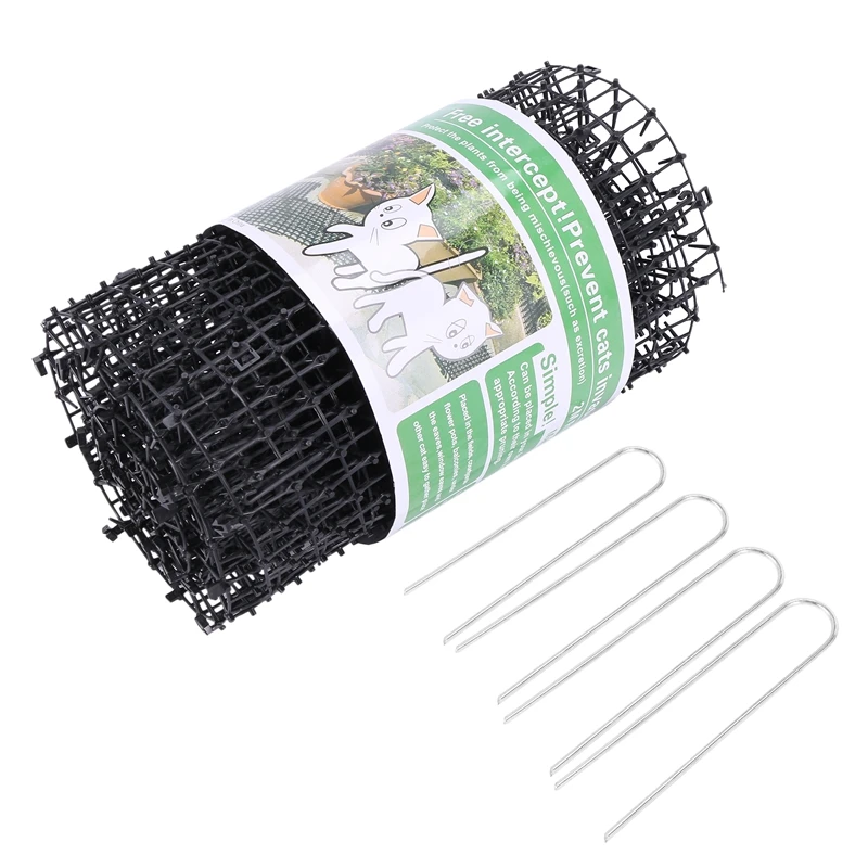 

Garden Cat Scat Mat - Cats And Dogs Repellent Mat Plastic Spike-Keeping Cats And Dogs From Digging