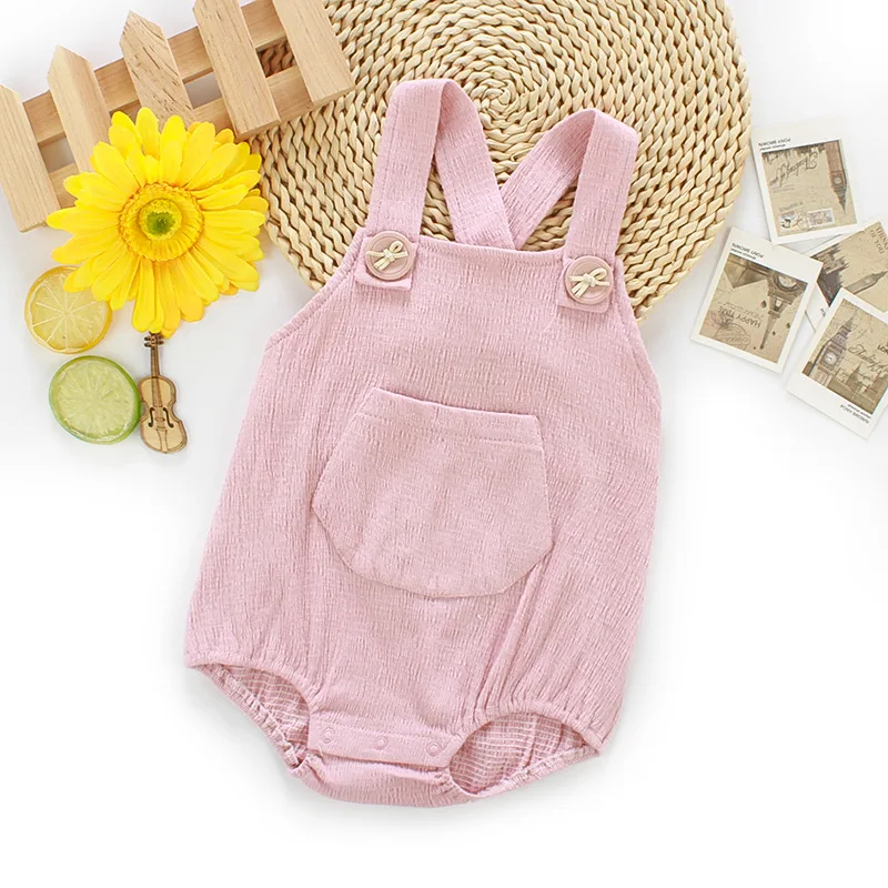 Детские штаны на подтяжках однотонные хлопковые милые комбинезоны для мальчиков