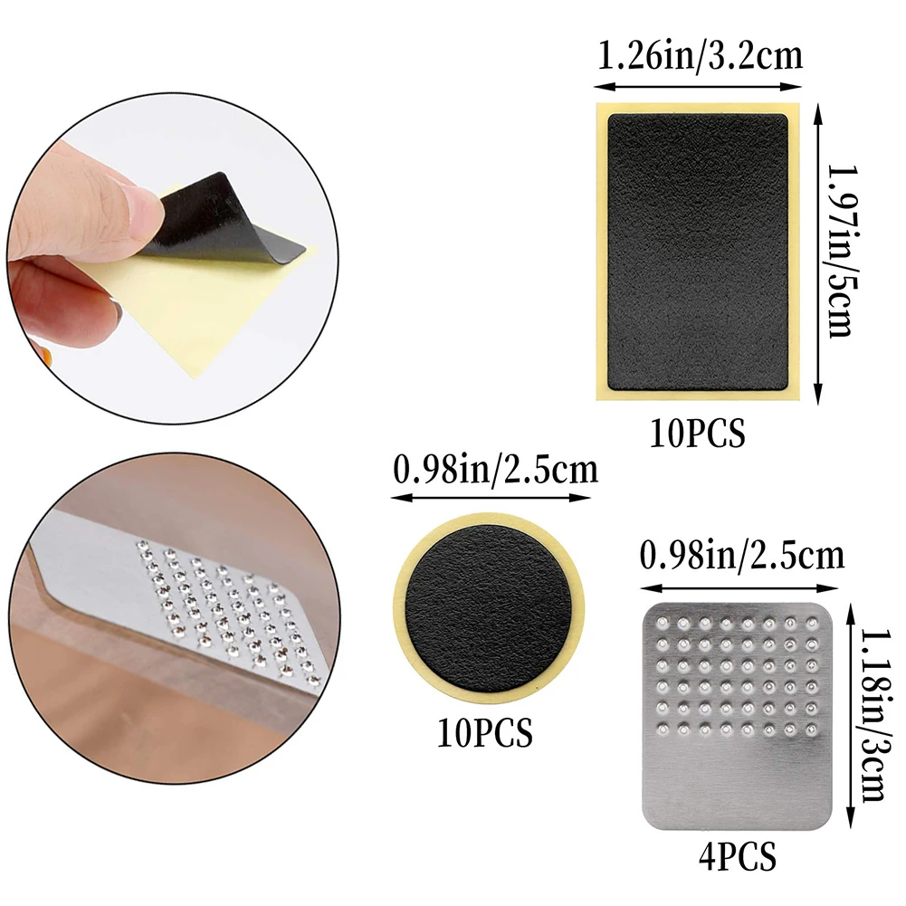 

24PCS Bicycle Puncture Repair Kit Glueless Self-Adhesive Bike Tyre Patch With Metal Rasps Inner Tube Repair Tool For Bicycle Mtb