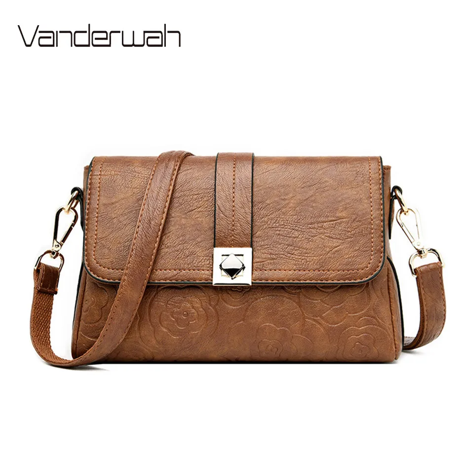 Женский клатч сумки на плечо мягкие кожаные ранцы высококачественные через для