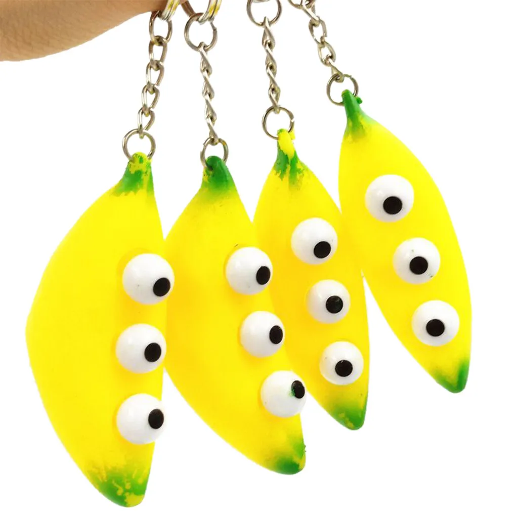 

New Fidget Toys Stress Fidget Toys Banana Keychain Stress Reliever Scented Super Slow Rising Kids Squeeze Toy Antistress Hand