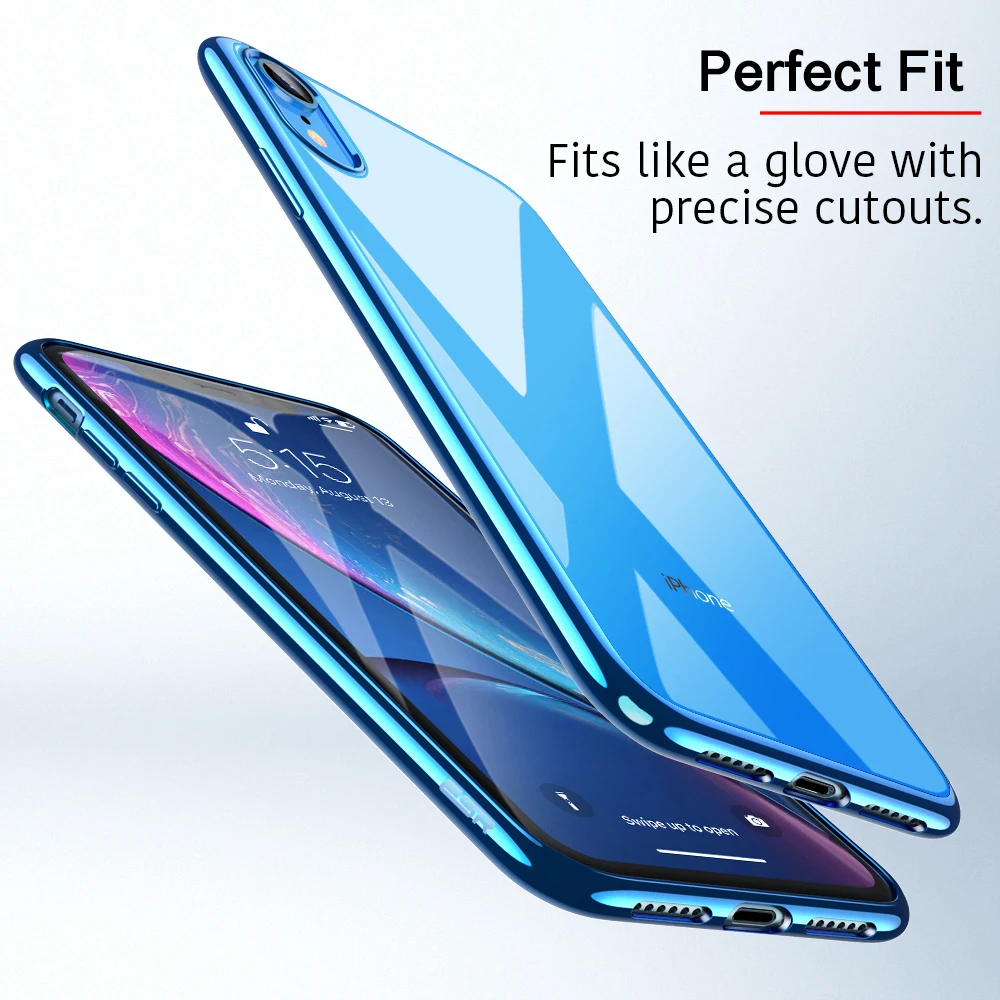 ESR чехол для iPhone XR полное покрытие ультра тонкий мягкий ТПУ рамка роскошный