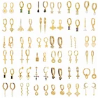 Женские серьги-кольца ROMAD, золотистыеСеребристые серьги в форме капли воды, с цирконом, свадебные украшения