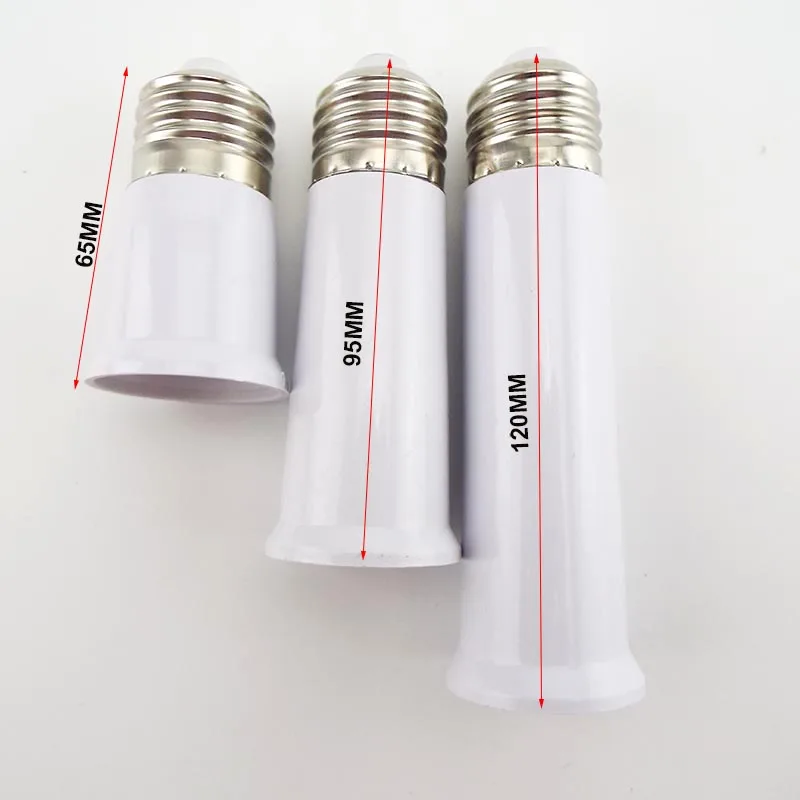 2pcs 65mm 95mm Bulb Adapter E27 to extender LED Lamp light Base Socket Extension Converter Connector CFL Light | Лампы и освещение