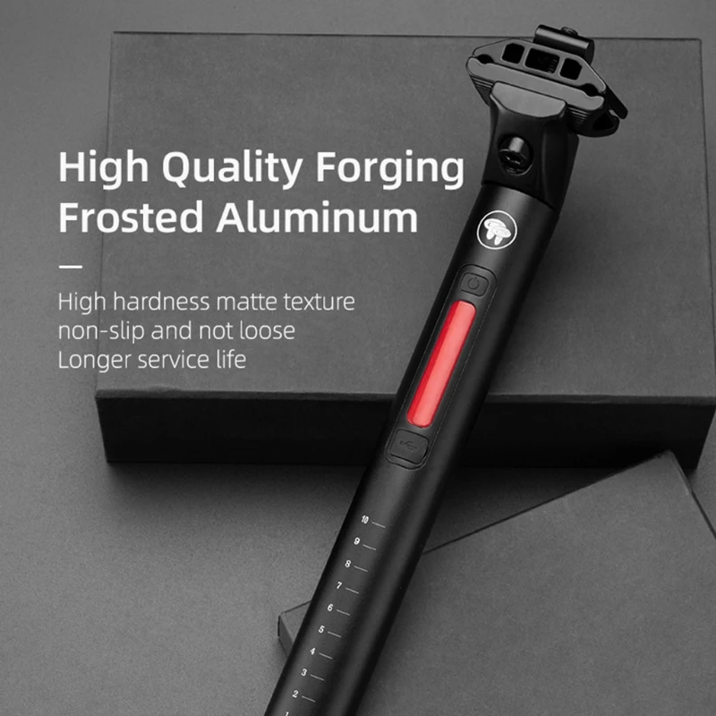 

Mountain Bike Smart Seat Post Bicycle Aluminum Alloy Seat Tube Brake Sensor Taillight Adjustable Seatpost 30.4/31.6mm