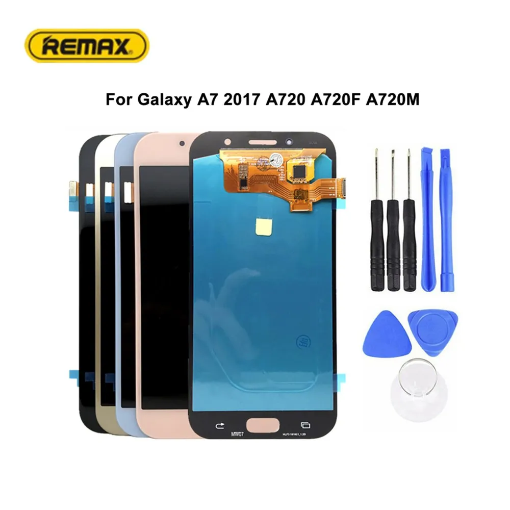 ЖК дисплей AMOLED для Samsung Galaxy A7 2017 A720 A720F A720M сенсорный дигитайзер в сборе с набором