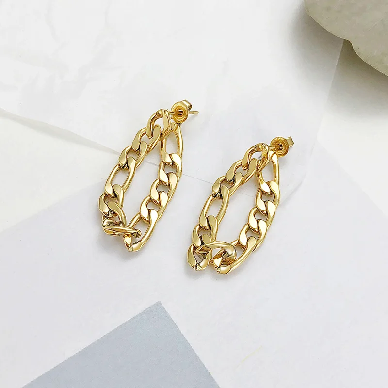 Женские серьги из фигарона с цепочкой для ушей нержавеющей стали передними и