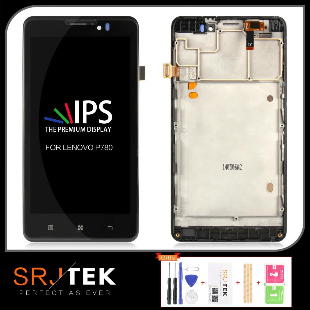 SRJTEK 5 0 дюймов LCD для Lenovo P780 экран дигитайзер с рамкой в сборе дисплей Sceen запасные