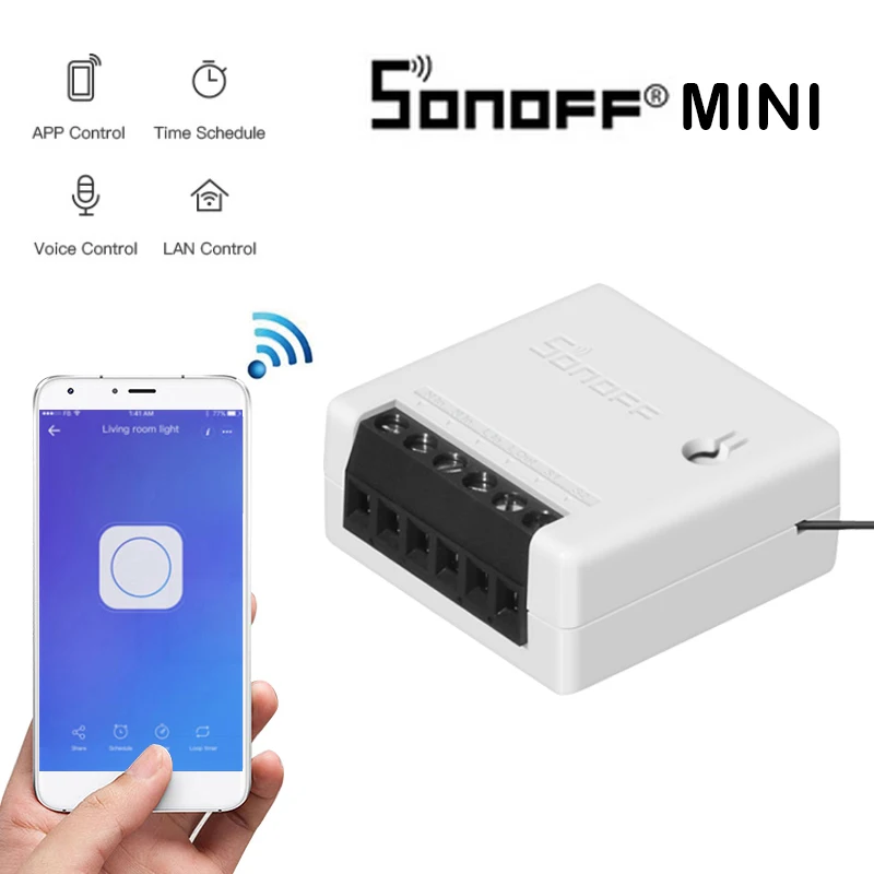 SONOFF мини двухсторонний Интеллектуальный переключатель DIY Appliance Automation дистанционное управление переключатели для Alexa Google Home WiFi Smart Switch