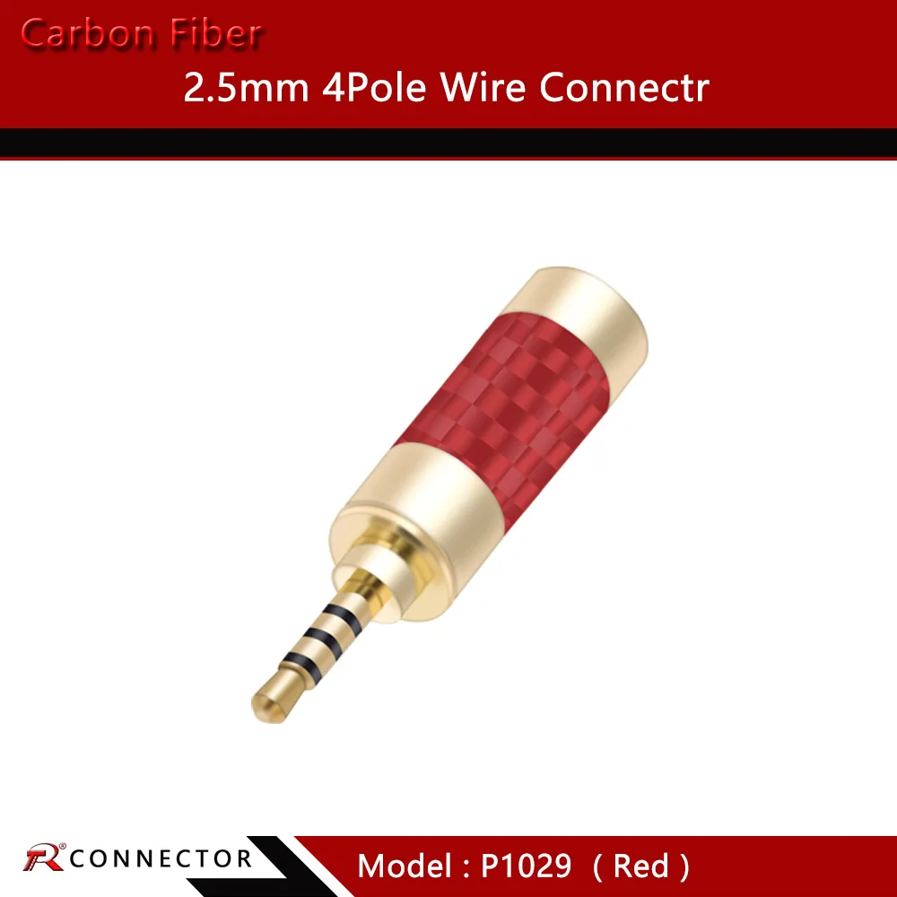 1 шт. высококачественный разъем из углеродного волокна 2 5 мм 4-полюсный